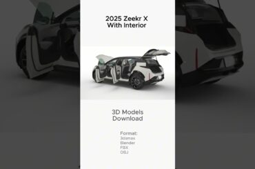 2025 Zeekr X Electric Car 3D Model #3dmodels #3dmodeling #automotive #electriccars #zeekr #zeekrx