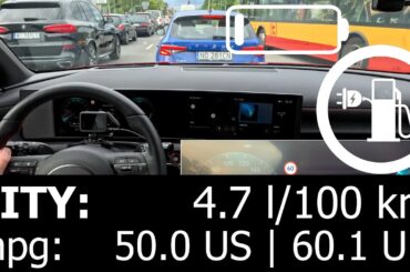 Hyundai Tucson Plug-In Hybrid: CITY fuel consumption economy real test mpg PHEV discharged battery