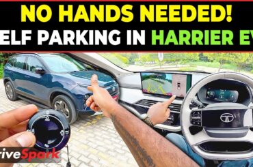 Tata Harrier EV Self & Remote Parking Demo | Hands Free Park Assist Explained!