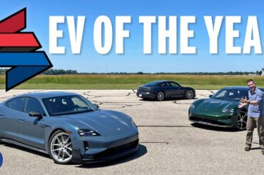 The Porsche Taycan is Car and Driver's 2025 EV of the Year
