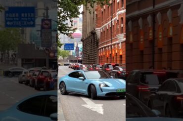 The Porsche Taycan is a fully electric sports car. #porsche #electriccar #foryoupage #shorts #luxury