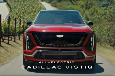 Three-rows of EV luxury. The 2026 All-Electric VISTIQ | Cadillac