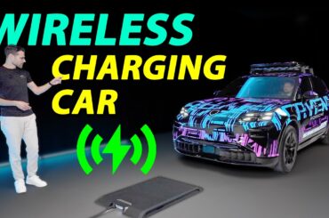 Are inductive charging cars the future? Porsche wireless charging with the Porsche Cayenne electric!
