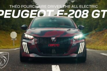Théo Pourchaire Drives the All Electric Peugeot E-208 GTi