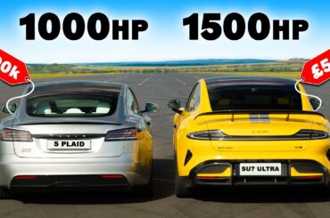 Xiaomi SU7 Ultra v Tesla Model S Plaid: DRAG RACE