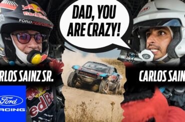 Sainz Snr welcomes surprise guest in Raptor T1+ | Ford Racing