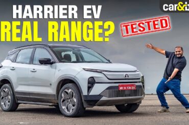 Tata Harrier EV Real World Range Tested | How Many Kilometres For 75kWh QWD? | C&B Range Test