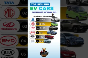Top Selling EV Cars in September 2025 | Electric Vehicle Sales Report India | top selling EV Cars
