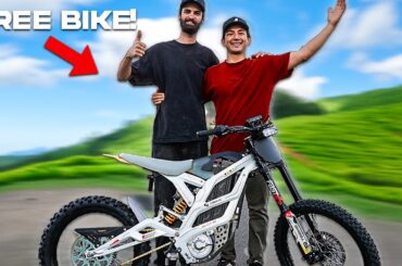 I Surprised Him With A $5,000 E-Bike for Free!