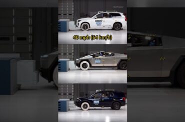 Volvo XC90 Plug-in Hybrid vs Tesla Cybertruck vs Honda Passport - Crash Test