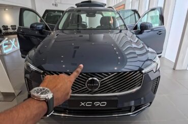 POV! VOLVO XC90 T8 AWD Plug-in Hybrid in Denim Blue & Charcoal Ventilated Nappa Leather