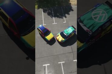 Red, yellow, green and blue. Can you spot the resemblance? 🎨  #Volkswagen  #Polo50  #PoloHarlekin