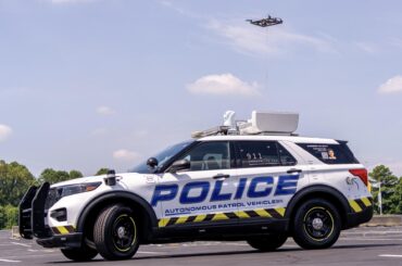 Autonomous Police Car, also known as the Police Unmanned Ground vehicle (PUG).