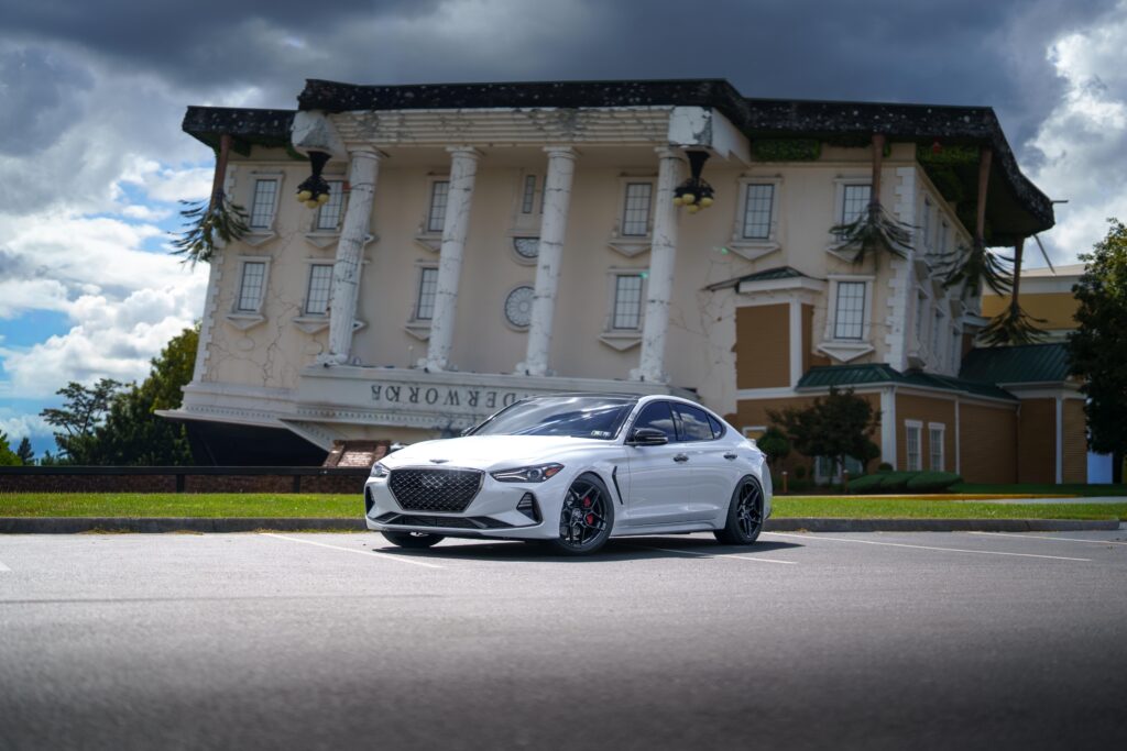 G70 in front of the Wonderworks building.