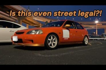 A few minutes EK9 Cup Car at Daikokufuto PA.