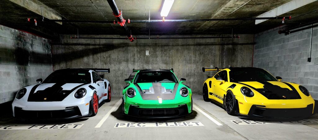 992 GT3 RS's hiding under the Porsche NA Headquarters (4000x1757)
