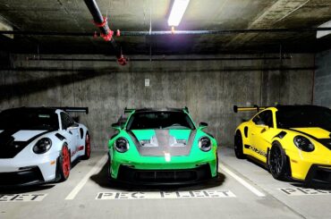 992 GT3 RS's hiding under the Porsche NA Headquarters (4000x1757)