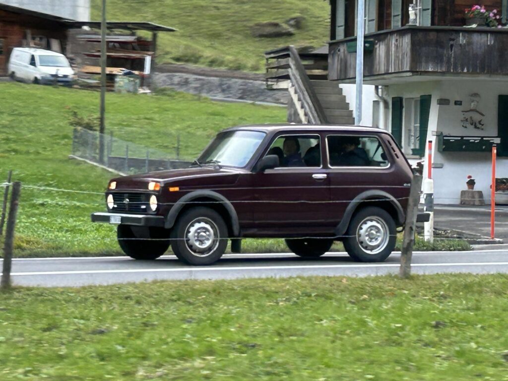 Not exactly “weird” but very cool - Lada Niva spotted in Switzerland