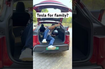 Tesla for family trip? #tesla #travel #ev #elegant #electric #car #fashion #trend