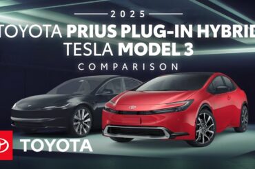 2025 Toyota Prius Plug-in Hybrid vs. 2025 Tesla Model 3 | Toyota