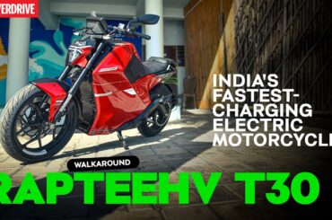 RapteeHV T30 | India's Fastest-charging Electric Motorcycle | #OVERDRIVE