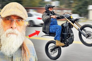 I let him try my 85mph "E-Bike"...