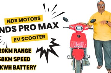 NDS MOTORS NDS PRO MAX FAMILY SCOOTER & LUGGAGE EV SCOOTER |120KM RANGE | 68KM SPEED |3.9KWH BATTERY