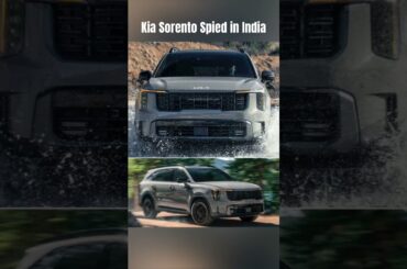 Kia Sorento Hybrid spied in India