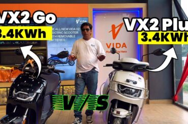New Hero Vida VX2 Go 3.4kwh & VX2 Plus Comparison Detailed WalkAround Review