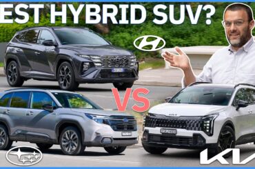 2025 Hyundai Tucson Hybrid v Kia Sportage GT-Line Hybrid v Subaru Forester Hybrid AWD Comparison
