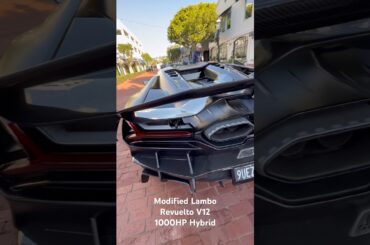 Black Carbon Modified Lamborghini Revuelto V12 Hybrid Supercar #cars #supercars #fast #hybrid #fast