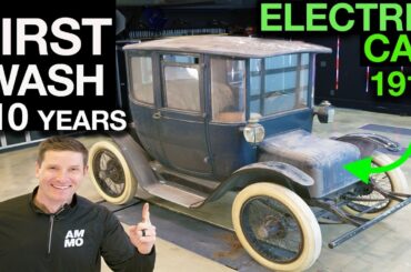 First Wash 110 Year Old Detroit Electric Car! Will This 1914 Legend Run?