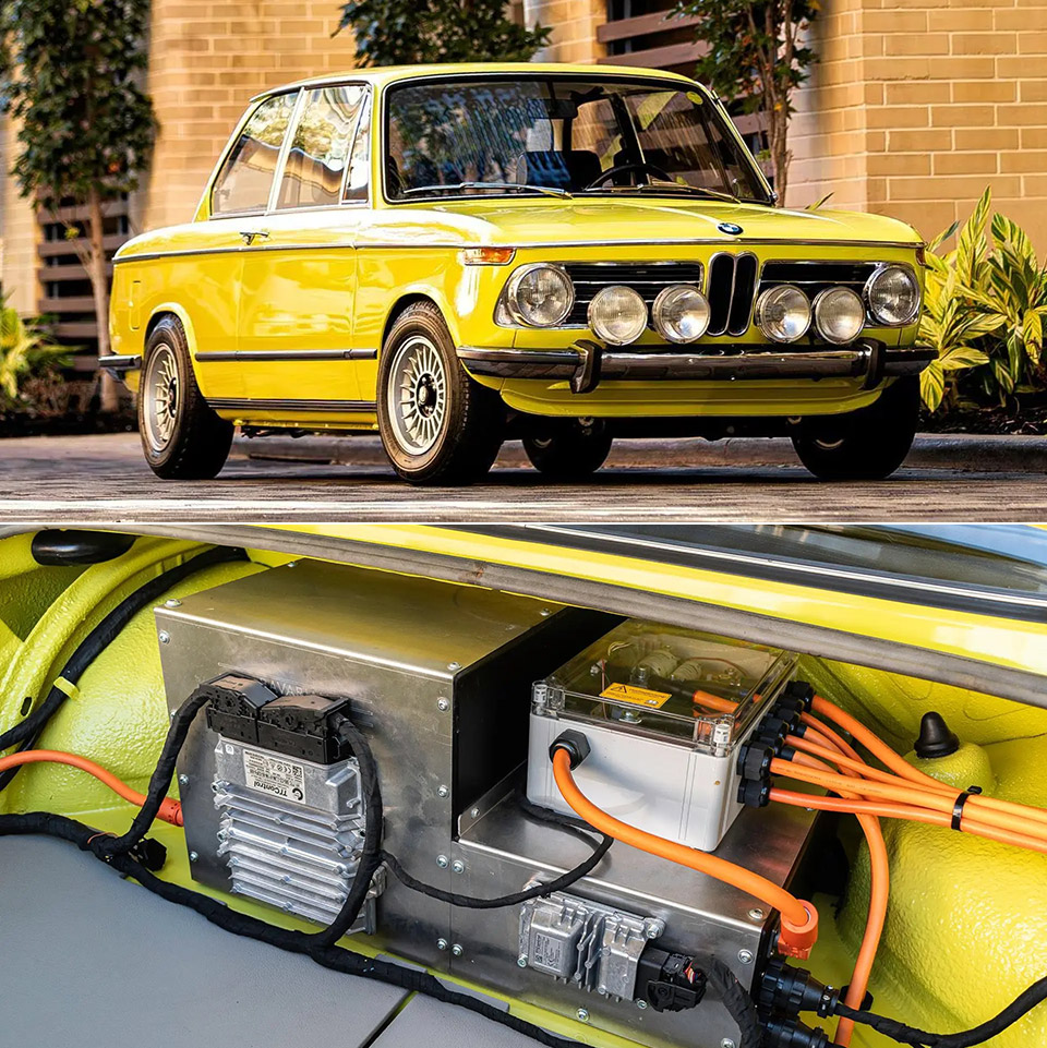 1972 BMW 2002 Tesla Powered 2002te