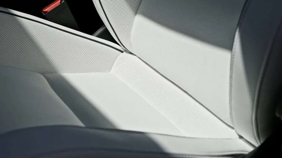2026 Tesla Model 3 interior white perforated leatherette upholstery<p><a href="https://www.tesla.com/model3" rel="nofollow noopener" target="_blank" data-ylk="slk:Tesla;elm:context_link;itc:0;sec:content-canvas" class="link ">Tesla</a></p>