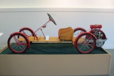 1916-1924 Smith/Briggs & Stratton Flyer. This was intended as an actual car, not a go-kart. Guinness Record holder for "least expensive production car", costing $125 in 1922.