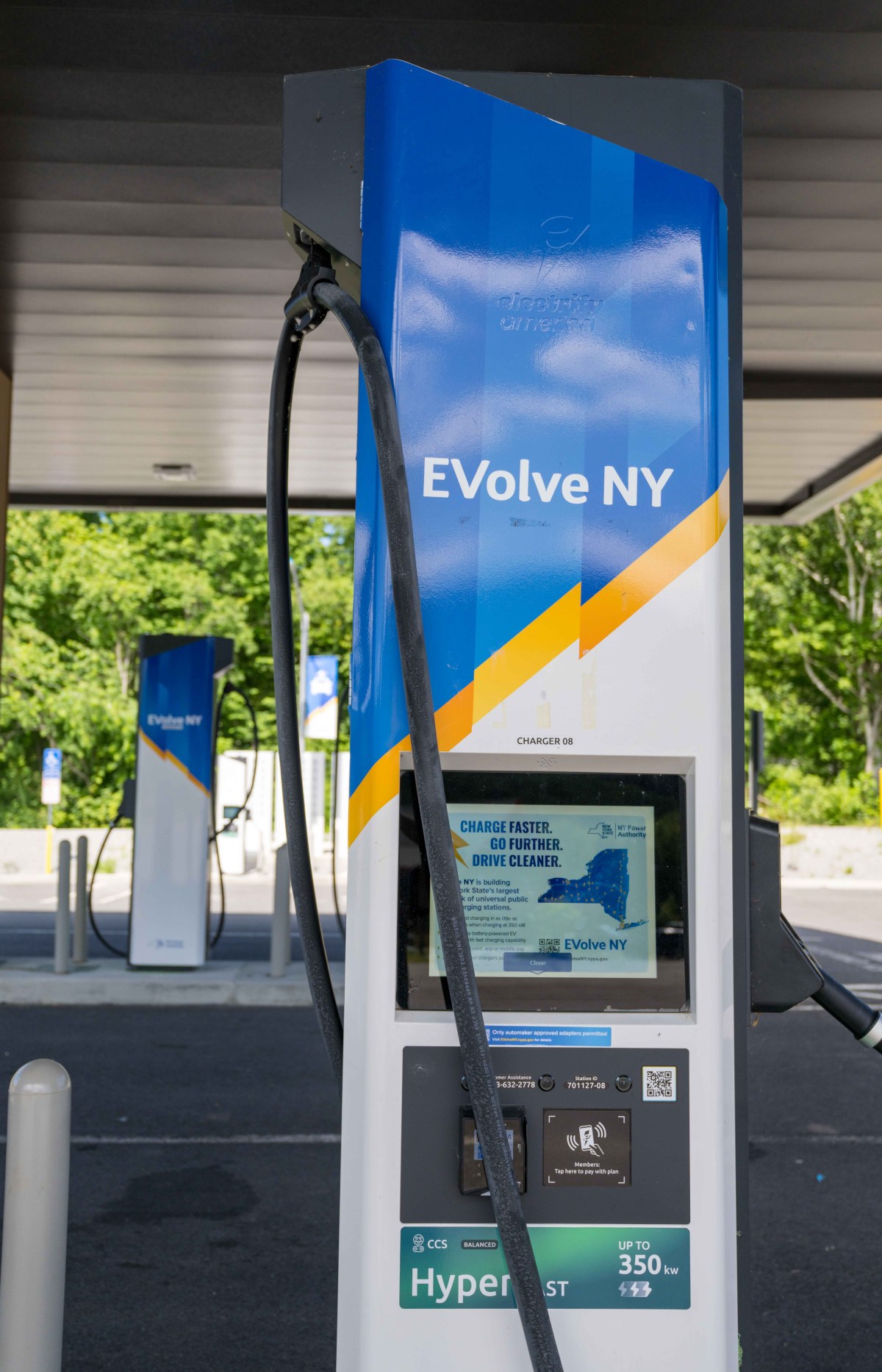 Evolve NY has built out fast chargers on highways in the North Country. Photo by Eric Teed