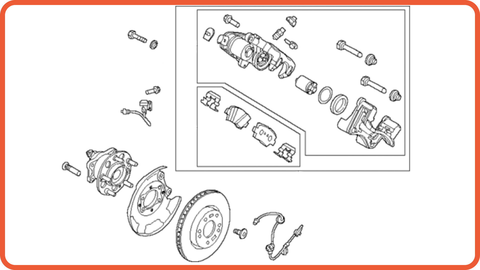 2022 Hyundai Ioniq 5 rear brake diagram.