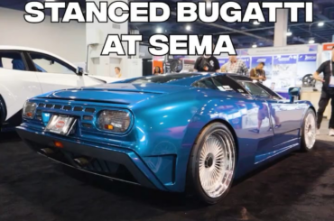 Stanced Bugatti EB110 GT at SEMA