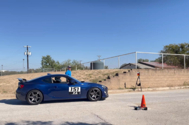 Turbocharged Toyota 86 ripping up an autocross track.