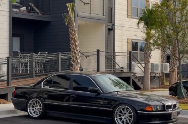 SSR SP-3s got the E38 sitting nicely, debating on dropping the rear more though to ditch the rake