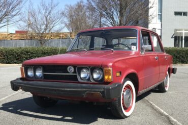 1974 Fiat 124 Special, because of the 5mph bumper rule that was intoruced at the time, the car got these awkward big bumpers.
