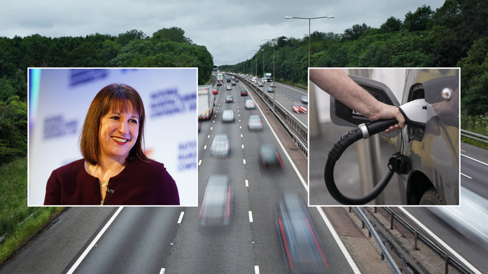 Rachel Reeves and UK road and electric car charger
