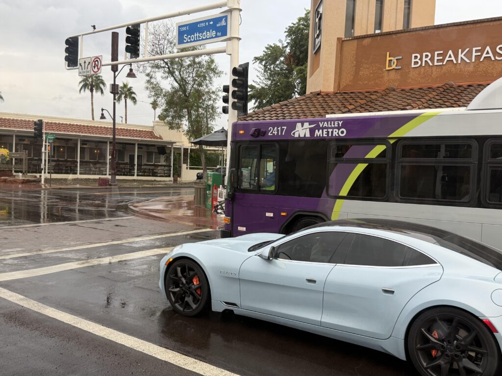 a Fisker Karma spotted at Old Town