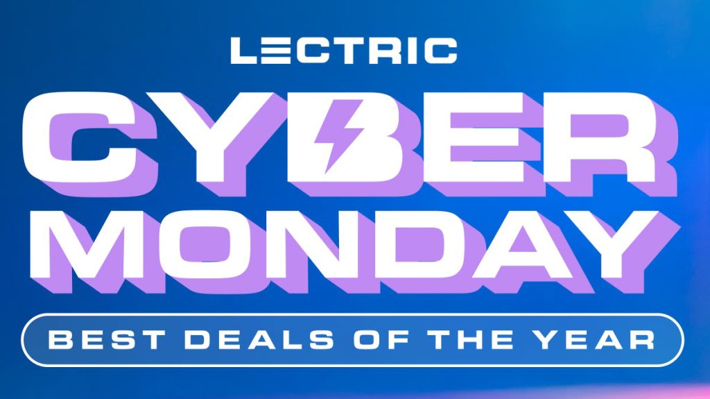 promotional Cyber Monday banner for Lectric e-bike sale