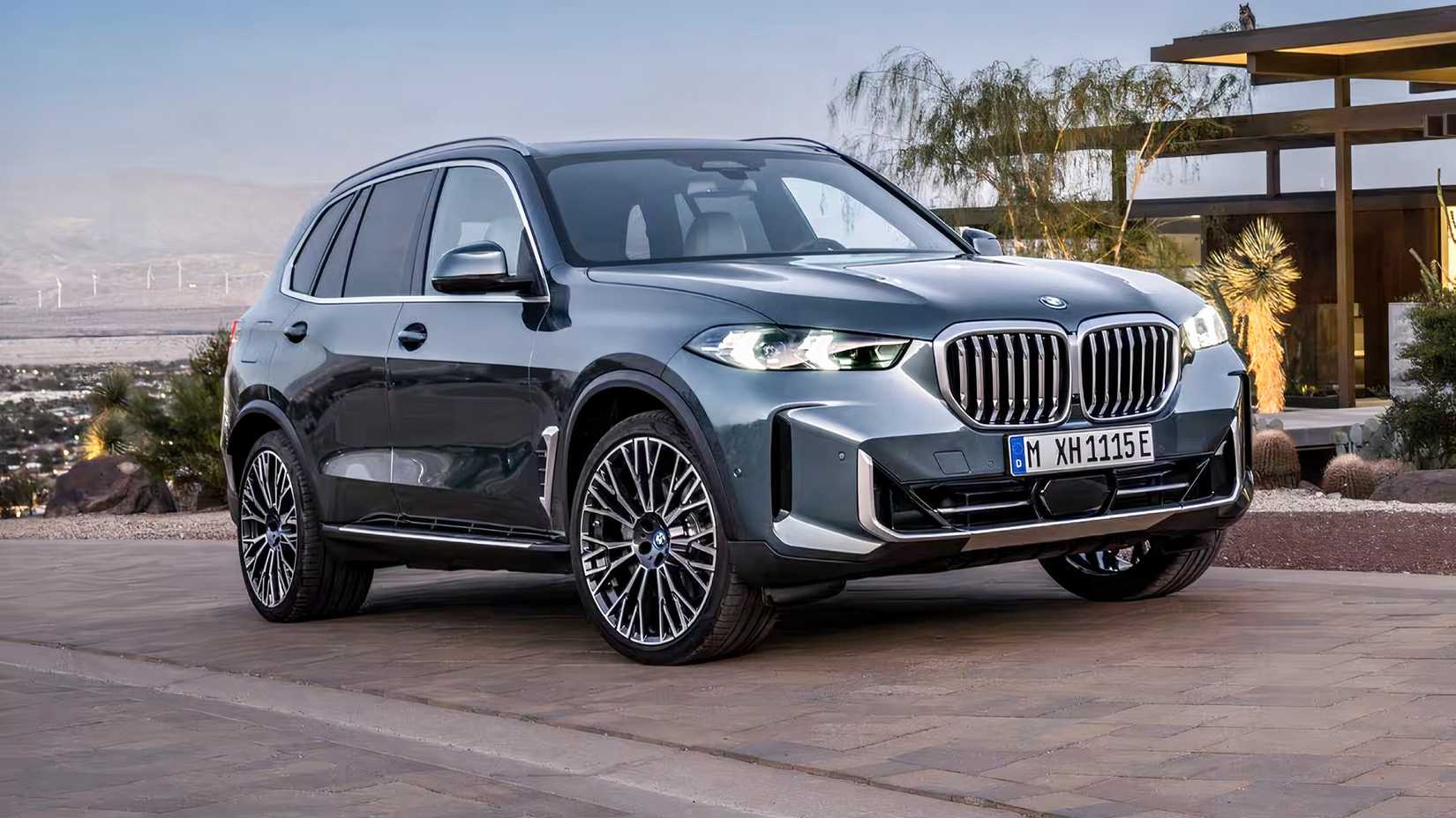 2025 BMW X5 xDrive50e in gray parked