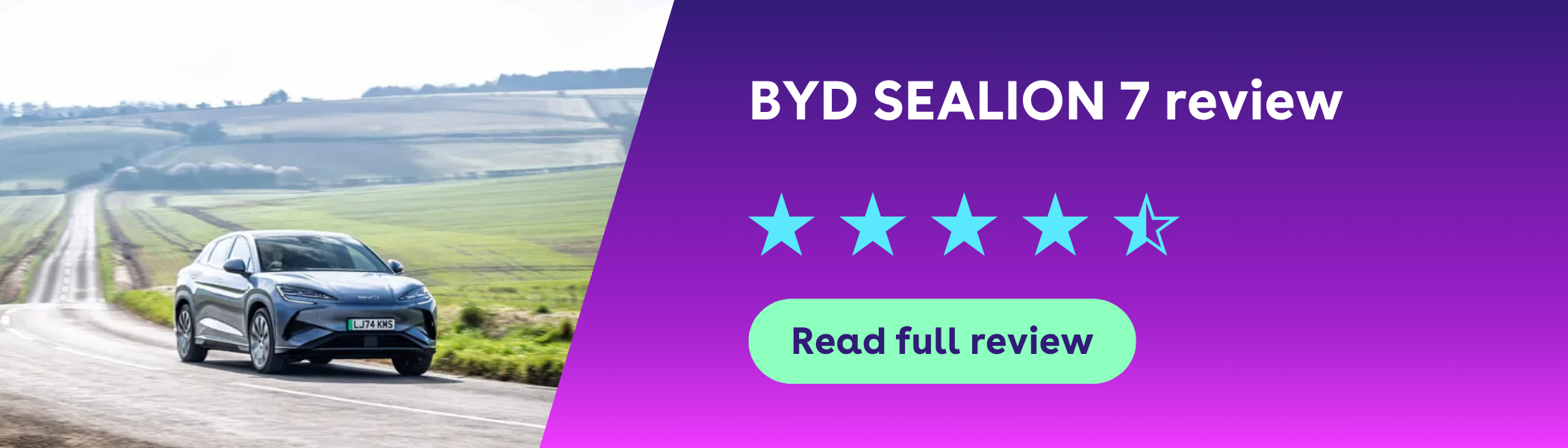 Blue BYD SEALION 7 review banner