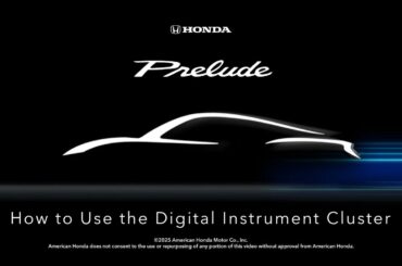 The All-New Prelude: How to Use the Digital Instrument Cluster