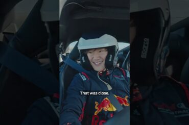 The wall of cones has nothing on Yuki behind the wheel of the Mustang Dark Horse | Ford Racing