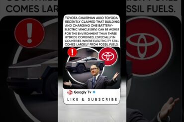 TOYOTA CHAIRMAN SAYS ELECTRIC CARS ARE WORSE FOR THE ENVIRONMENT THAN HYBRIDS .