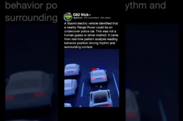 A Xiaomi electric vehicle identified that a nearby Range Rover could be an undercover police car